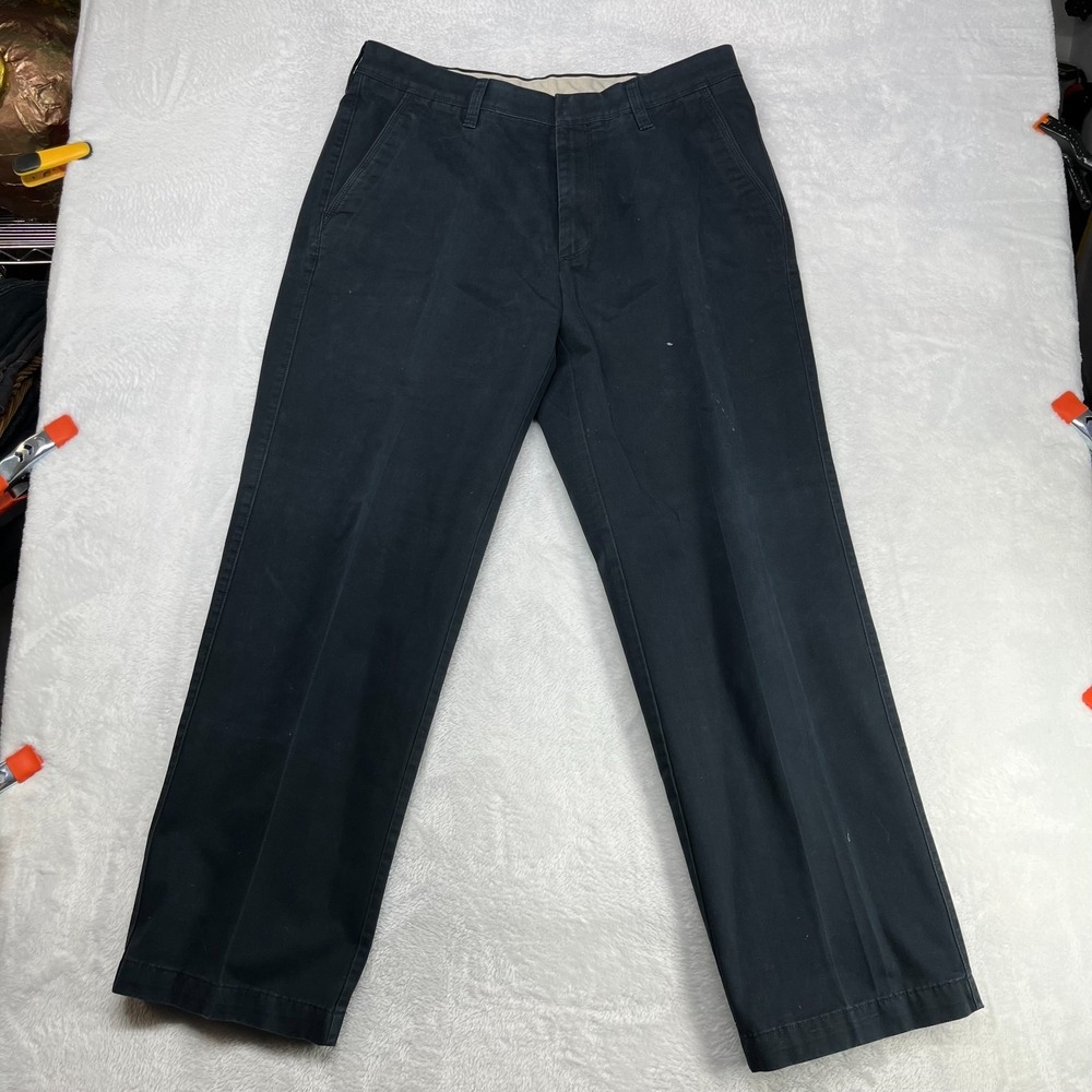 Repreve Chino Pants Mens Navy Blue Slash Pockets Pockets Classic Zip Fly - 33X29